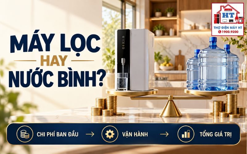 Máy Lọc Nước Hay Nước Bình Tiết Kiệm Hơn? So Chi Phí Thực