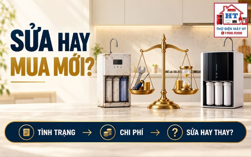 Máy Lọc Nước Hỏng Nên Sửa Hay Mua Mới? Khung Quyết Định Theo Chi Phí