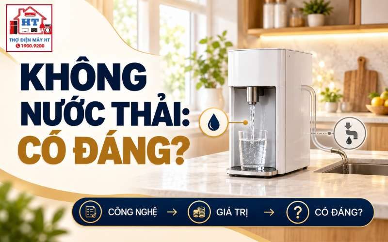 Máy Lọc Nước Không Nước Thải Có Đáng Mua? So Hiệu Suất & TCO