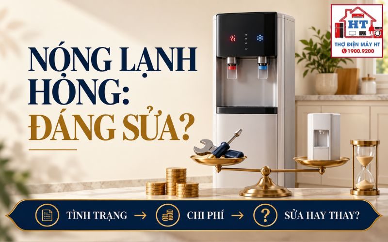 Máy Lọc Nước Nóng Lạnh Hỏng Có Đáng Sửa? So Chi Phí Với Giá Trị Còn Lại