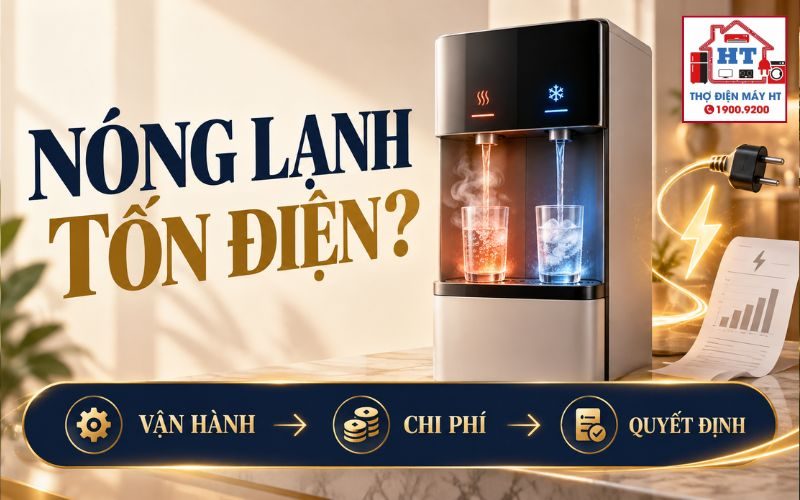 Máy Lọc Nước Nóng Lạnh Tốn Điện Bao Nhiêu? Tính Theo Cách Dùng