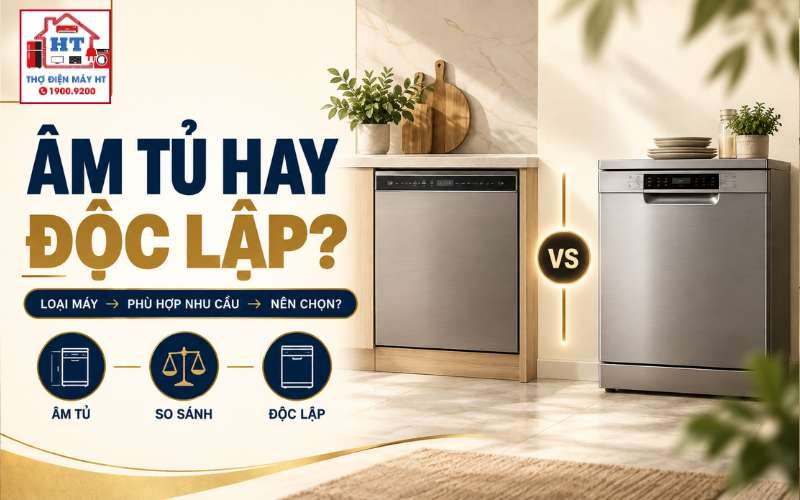 Máy Rửa Chén Âm Tủ Hay Độc Lập? Chọn Theo Bếp Và Mức Linh Hoạt