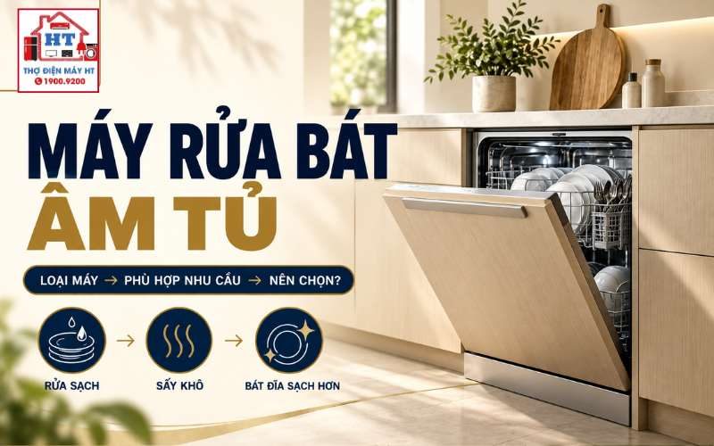 Máy Rửa Chén Âm Tủ: Phù Hợp Bếp Nào, Cần Đổi Lấy Gì?