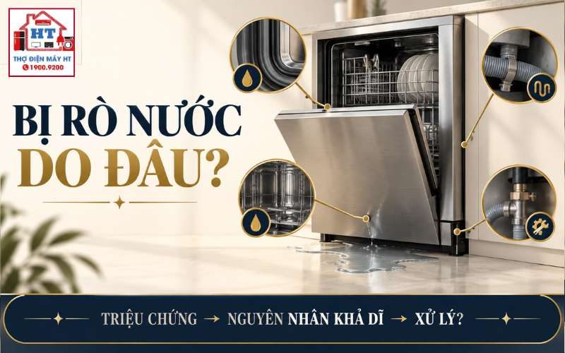 Máy Rửa Bát Bị Rò Nước Do Đâu? Nguyên Nhân Và Chi Phí