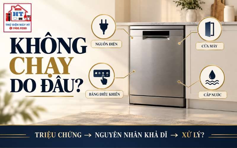 Máy Rửa Bát Không Chạy Do Đâu? Nguyên Nhân Cần Phân Biệt