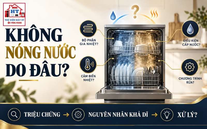 Máy Rửa Bát Không Nóng Nước Do Đâu? Khi Nào Cần Kiểm Tra