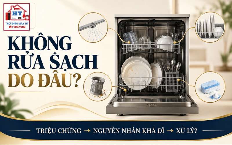 Máy Rửa Bát Không Rửa Sạch Do Đâu? Phân Biệt Nguyên Nhân