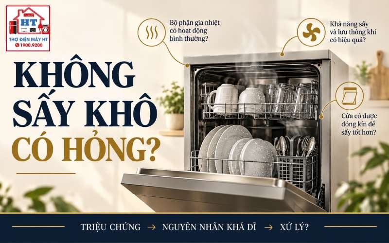 Máy Rửa Bát Không Sấy Khô: Có Phải Bị Hỏng Không?