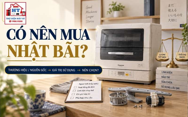 Máy Rửa Chén Nhật Bãi: Giá Rẻ Hơn Nhưng Có Đáng Đánh Đổi?