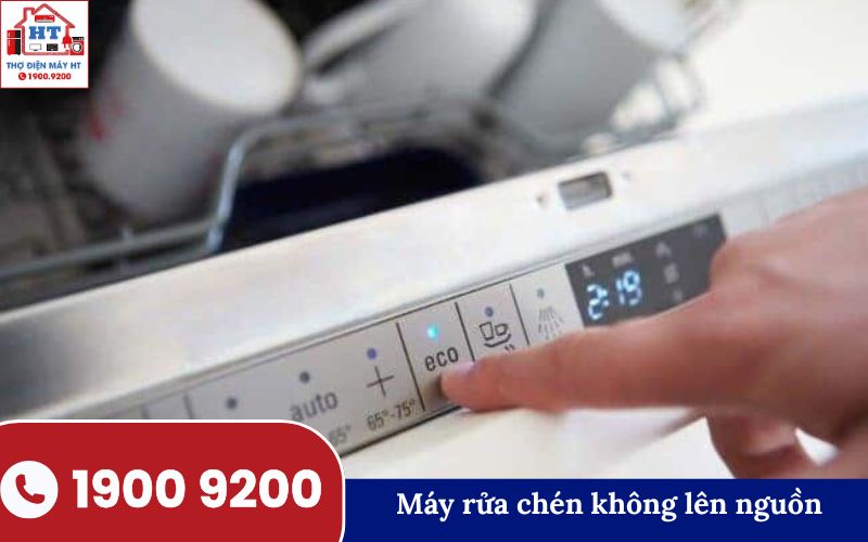 Máy rửa chén không hoạt động Máy rửa chén không lên nguồn dù đã cắm điện, không có đèn báo hoặc phản hồi
