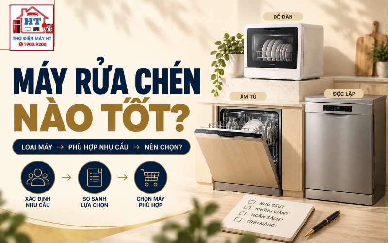 Máy Rửa Chén Nào Tốt? Chọn Theo Nhu Cầu, Không Theo Quảng Cáo