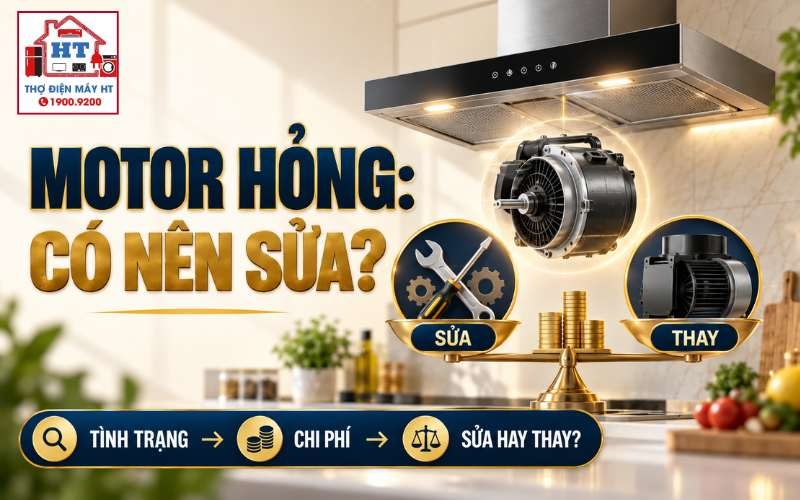 Motor Máy Hút Mùi Hỏng Có Nên Sửa? Cân Chi Phí Trước Khi Thay
