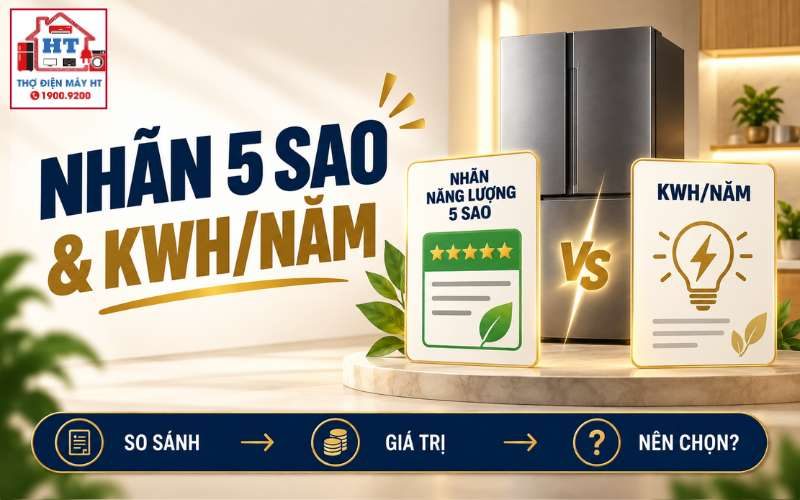 Nhãn 5 Sao Và kWh/năm Khác Nhau Thế Nào Khi Chọn Tủ?