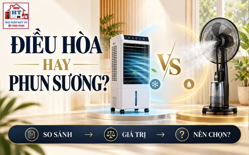 Quạt Điều Hòa Hay Quạt Phun Sương? So Mát, Ẩm Và Chi Phí