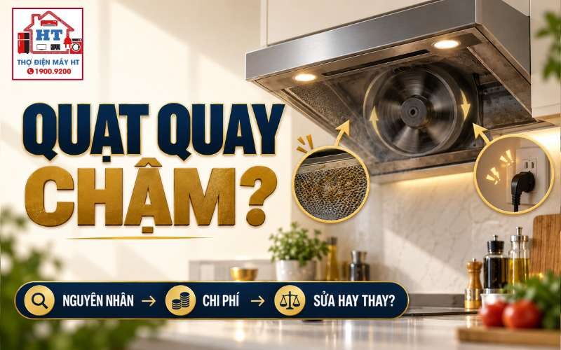 Quạt Máy Hút Mùi Quay Chậm Do Đâu? Có Nên Sửa Tiếp?