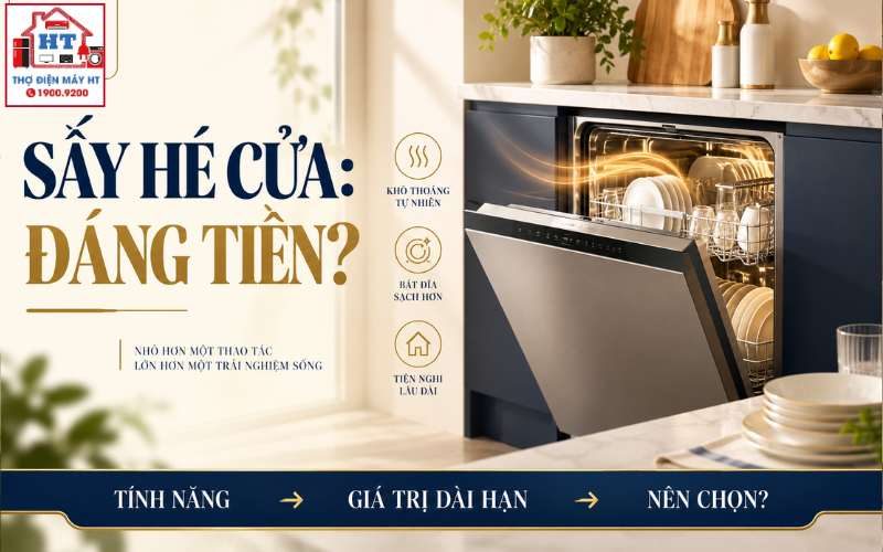 Sấy Hé Cửa Tự Động: Khi Nào Đáng Ưu Tiên Trên Máy Rửa Chén?