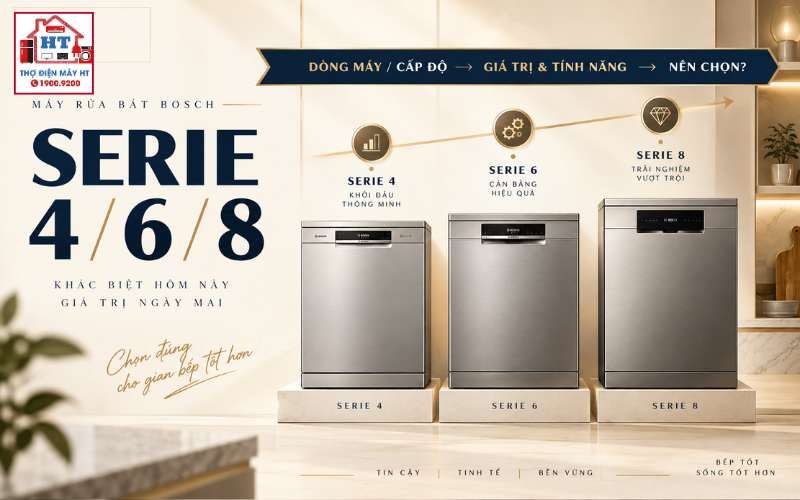Bosch Serie 4, 6 Và 8: Khác Gì, Nên Chọn Dòng Nào?