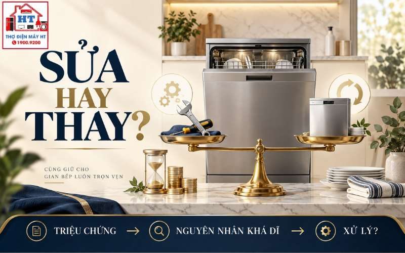 Sửa Hay Thay Máy Rửa Bát? Quyết Định Theo Tuổi Và Chi Phí