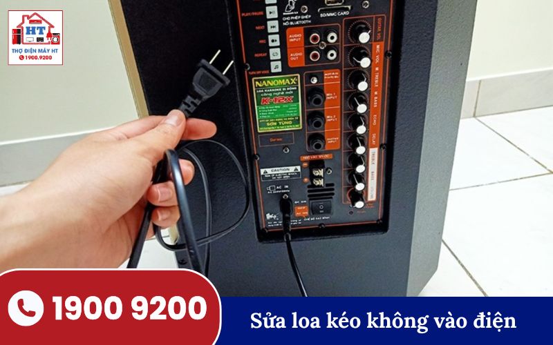 Loa kéo không lên nguồn do không vào điện, cần kiểm tra lại hệ thống cấp nguồn