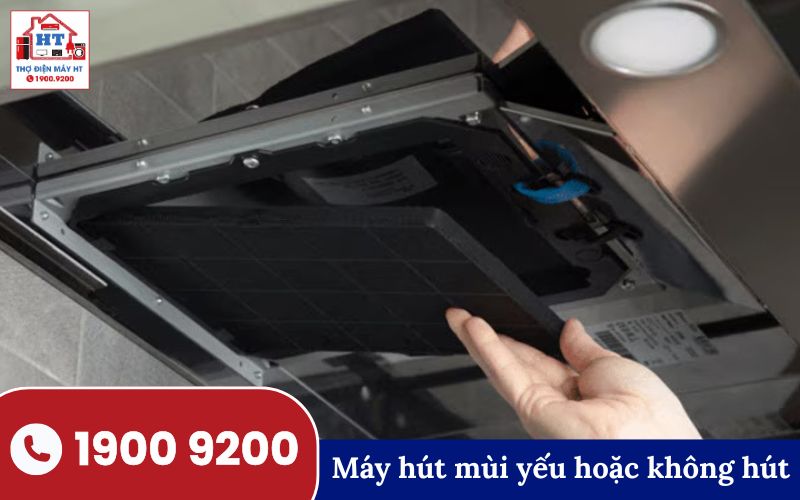 Máy hút mùi hoạt động yếu, không hút được khói và mùi hiệu quả trong bếp