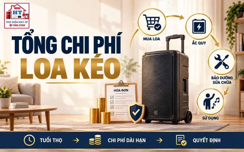 Chi phí sở hữu loa kéo: TCO gồm giá mua, pin, sửa và mất giá
