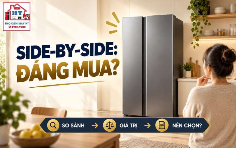 Tủ Lạnh Side-by-Side Có Đáng Mua? Hợp Nhà Nào, Bất Tiện Gì?